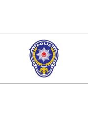 Masa Üstü Polis Logosu Bayrağı 15x23cm Masa Bayrağı