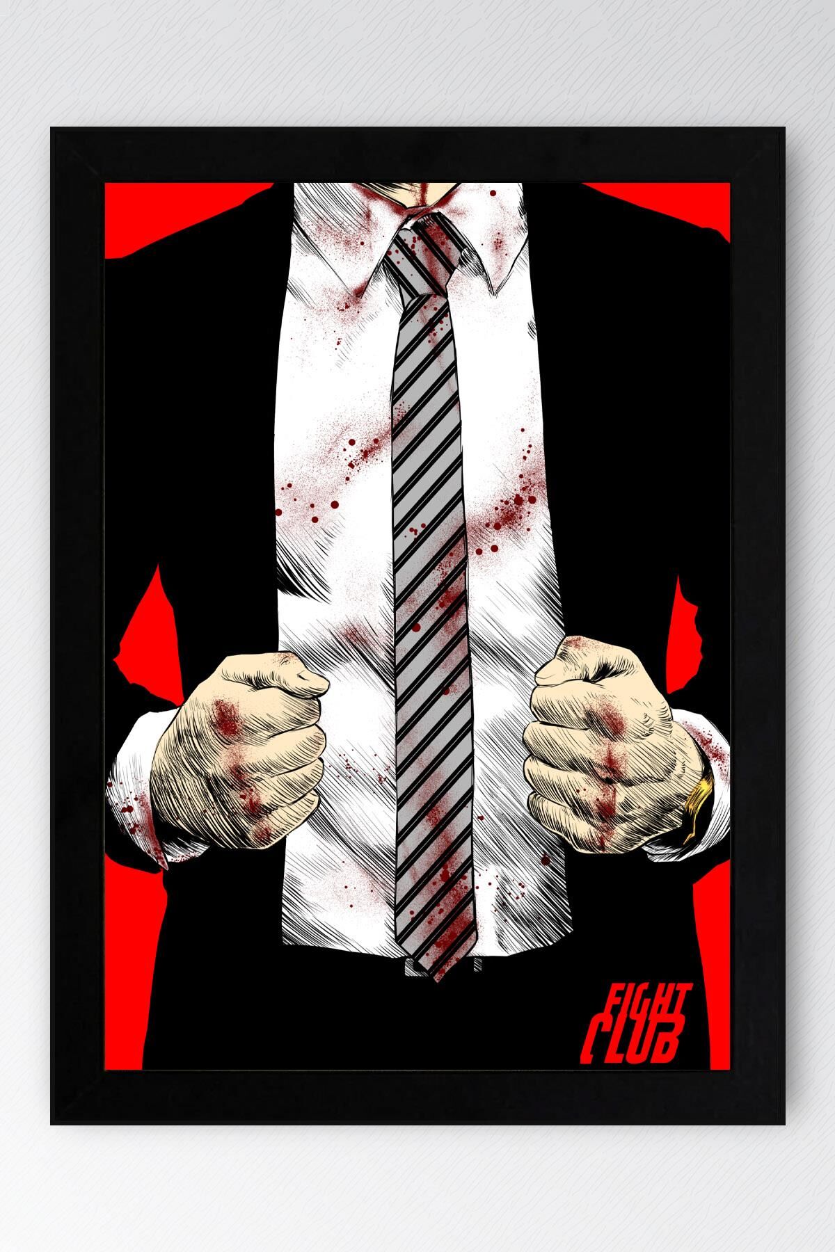 Fight Club Çerçeveli Tablo - Dövüş Kulübü Film Posteri Tablo