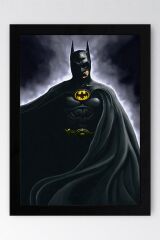 Batman Çerçeveli Tablo - Yarasa Adam Poster Tablo 15x21 - Siyah