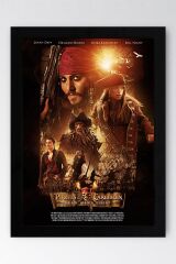 Karayip Korsanları Çerçeveli Tablo - Ölü Adamın Sandığı Film Posteri Tablo
