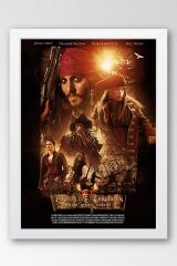 Karayip Korsanları Çerçeveli Tablo - Ölü Adamın Sandığı Film Posteri Tablo