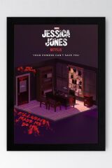 Jessica Jones Çerçeveli Tablo - Marvel Dizi Posteri Tablo