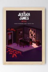 Jessica Jones Çerçeveli Tablo - Marvel Dizi Posteri Tablo