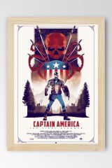 Captain America Çerçeveli Tablo - Kaptan Amerika Marvel Poster Tablo