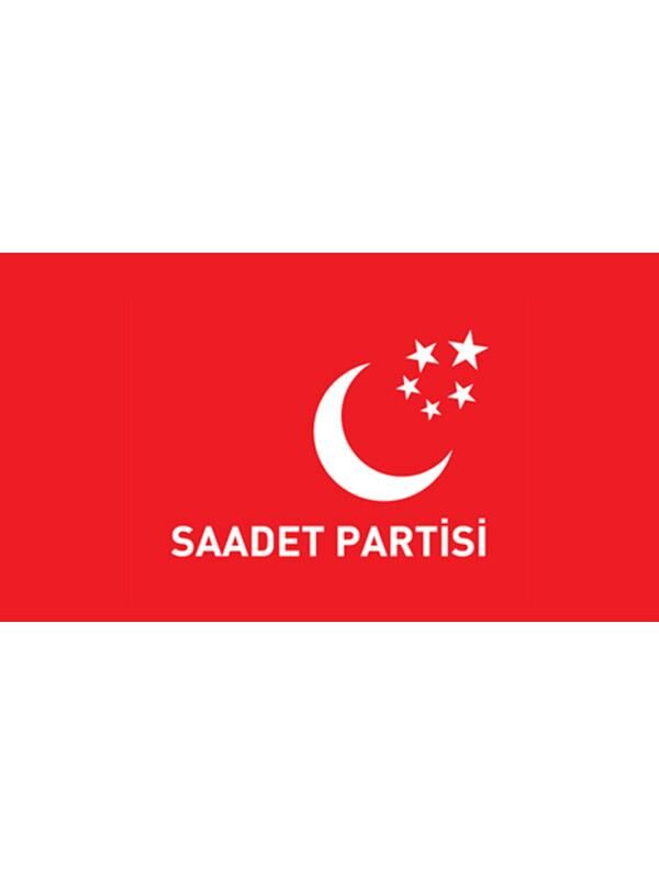 Masa Üstü Saadet Partisi Bayrağı 15x23cm Masa Bayrağı