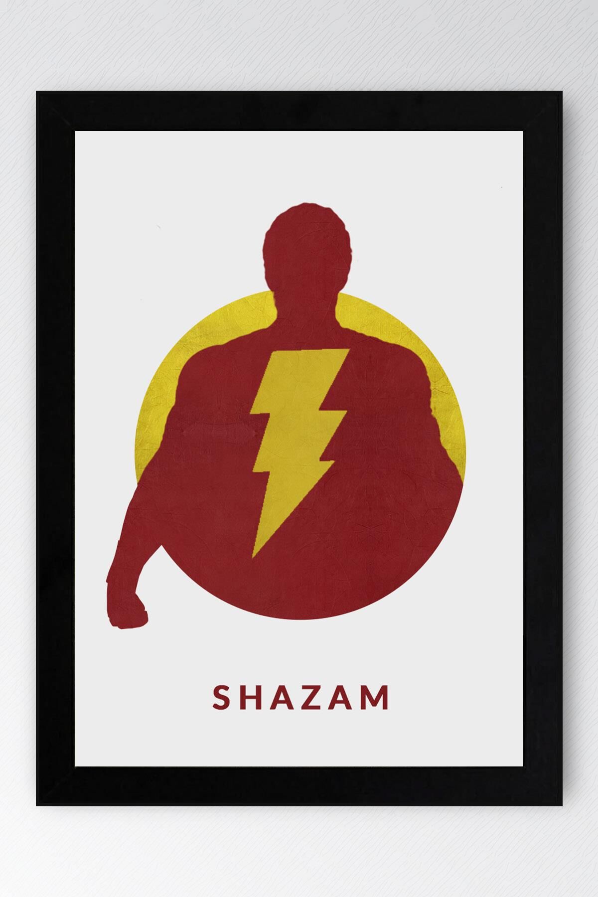 Shazam Çerçeveli Tablo - Shazam Fim Posteri Tablo