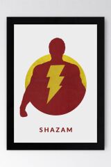 Shazam Çerçeveli Tablo - Shazam Fim Posteri Tablo