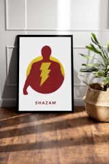 Shazam Çerçeveli Tablo - Shazam Fim Posteri Tablo