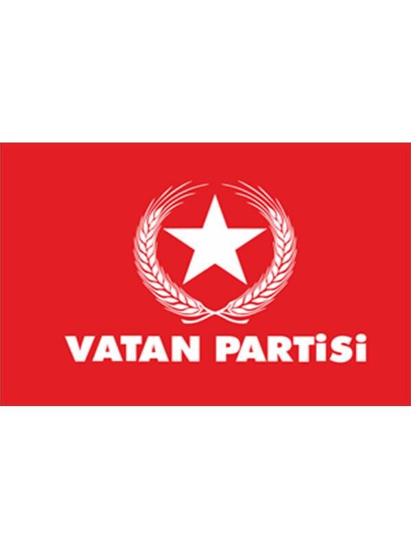 Masa Üstü Vatan Partisi Bayrağı 15x23cm Masa Bayrağı