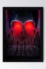 Fight Club Rules Çerçeveli Tablo - Dövüş Kulübü Kuralları Film Posteri Tablo
