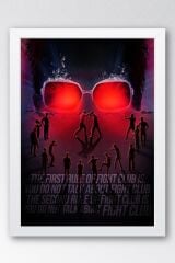 Fight Club Rules Çerçeveli Tablo - Dövüş Kulübü Kuralları Film Posteri Tablo