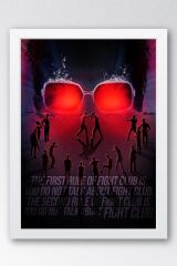 Fight Club Rules Çerçeveli Tablo - Dövüş Kulübü Kuralları Film Posteri Tablo