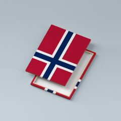 Norveç Bayrağı Kanvas Tablo 40x55cm Dekoratif Tablo