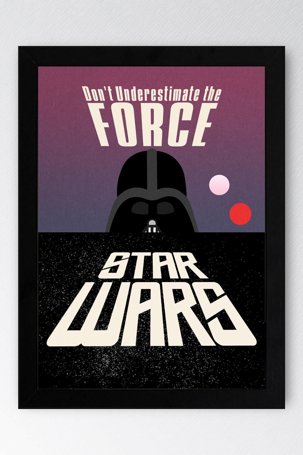 Star Wars Darth Vader Çerçeveli Tablo - Uzay Savaşları Fim Posteri Tablo