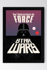 Star Wars Darth Vader Çerçeveli Tablo - Uzay Savaşları Fim Posteri Tablo