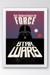 Star Wars Darth Vader Çerçeveli Tablo - Uzay Savaşları Fim Posteri Tablo