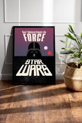 Star Wars Darth Vader Çerçeveli Tablo - Uzay Savaşları Fim Posteri Tablo