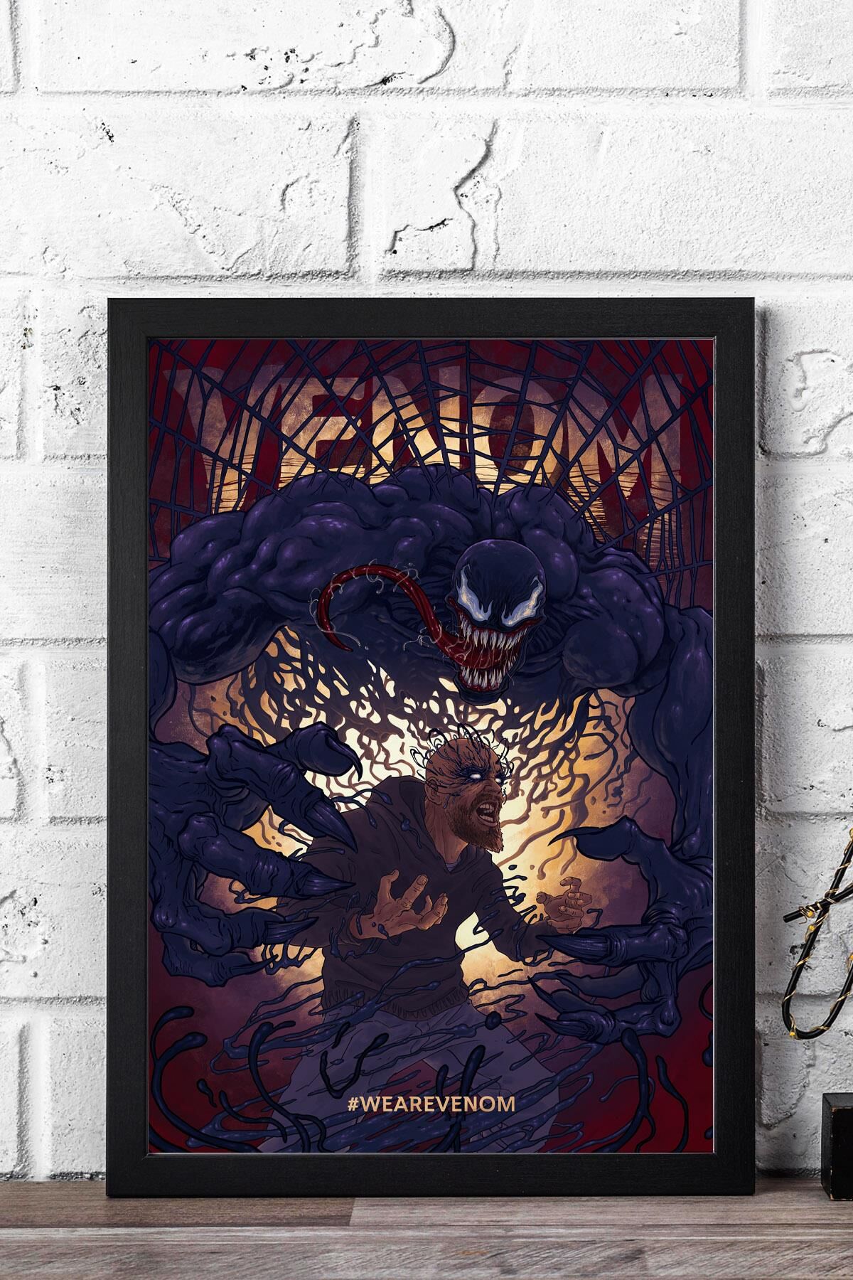 Venom Çerçeveli Tablo - Marvel Film Posteri Tablo