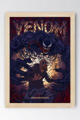 Venom Çerçeveli Tablo - Marvel Film Posteri Tablo
