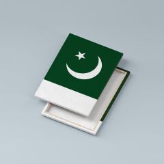 Pakistan Bayrağı Kanvas Tablo 40x55cm Dekoratif Tablo