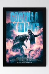 Godzilla vs Kong Çerçeveli Tablo - Film Posteri Tablo