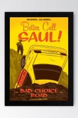 Better Call Saul Çerçeveli Tablo - Saul Goodman Poster Tablo 21x30 - Siyah