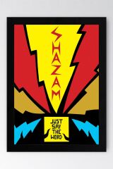 Shazam Çerçeveli Tablo - Shazam Fim Posteri Tablo