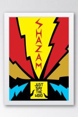Shazam Çerçeveli Tablo - Shazam Fim Posteri Tablo