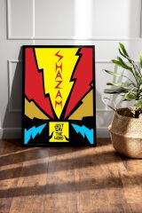Shazam Çerçeveli Tablo - Shazam Fim Posteri Tablo