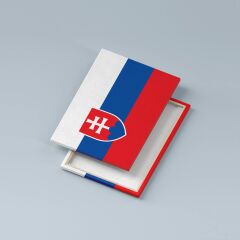 Slovakya Bayrağı Kanvas Tablo 40x55cm Dekoratif Tablo