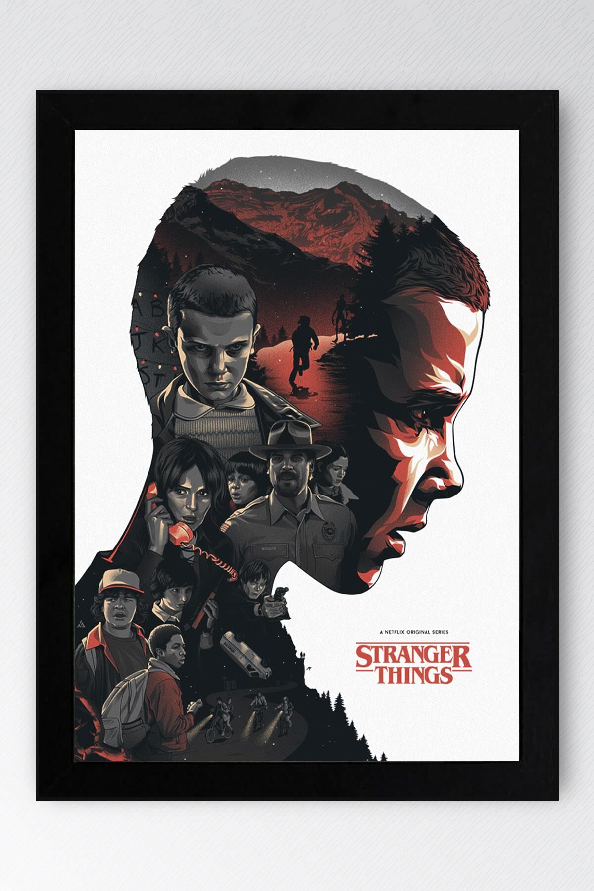 Stranger Things Çerçeveli Tablo - Dizi Posteri Tablo