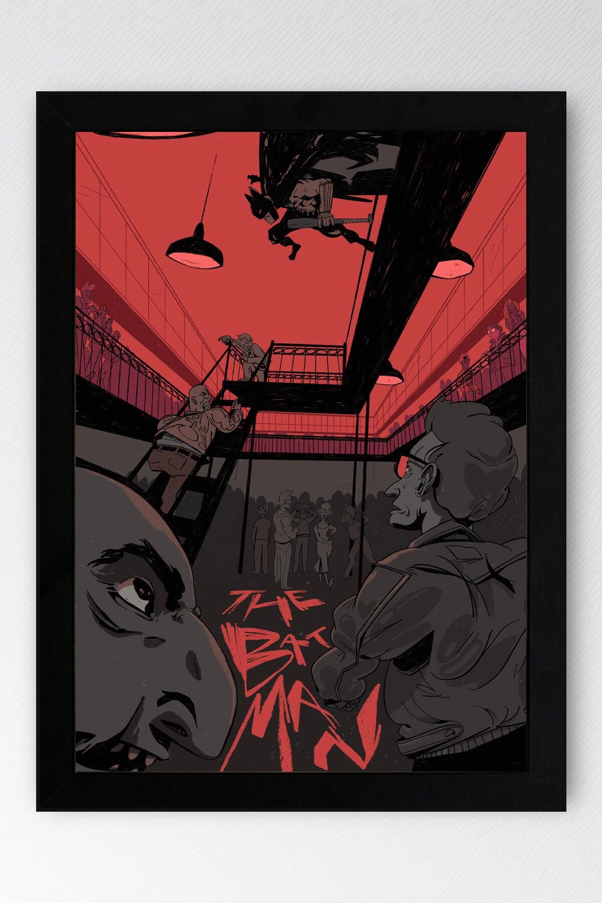 The Batman Çerçeveli Tablo - Çizgi Roman Tasarımlı Poster Tablo