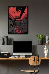 The Batman Çerçeveli Tablo - Çizgi Roman Tasarımlı Poster Tablo