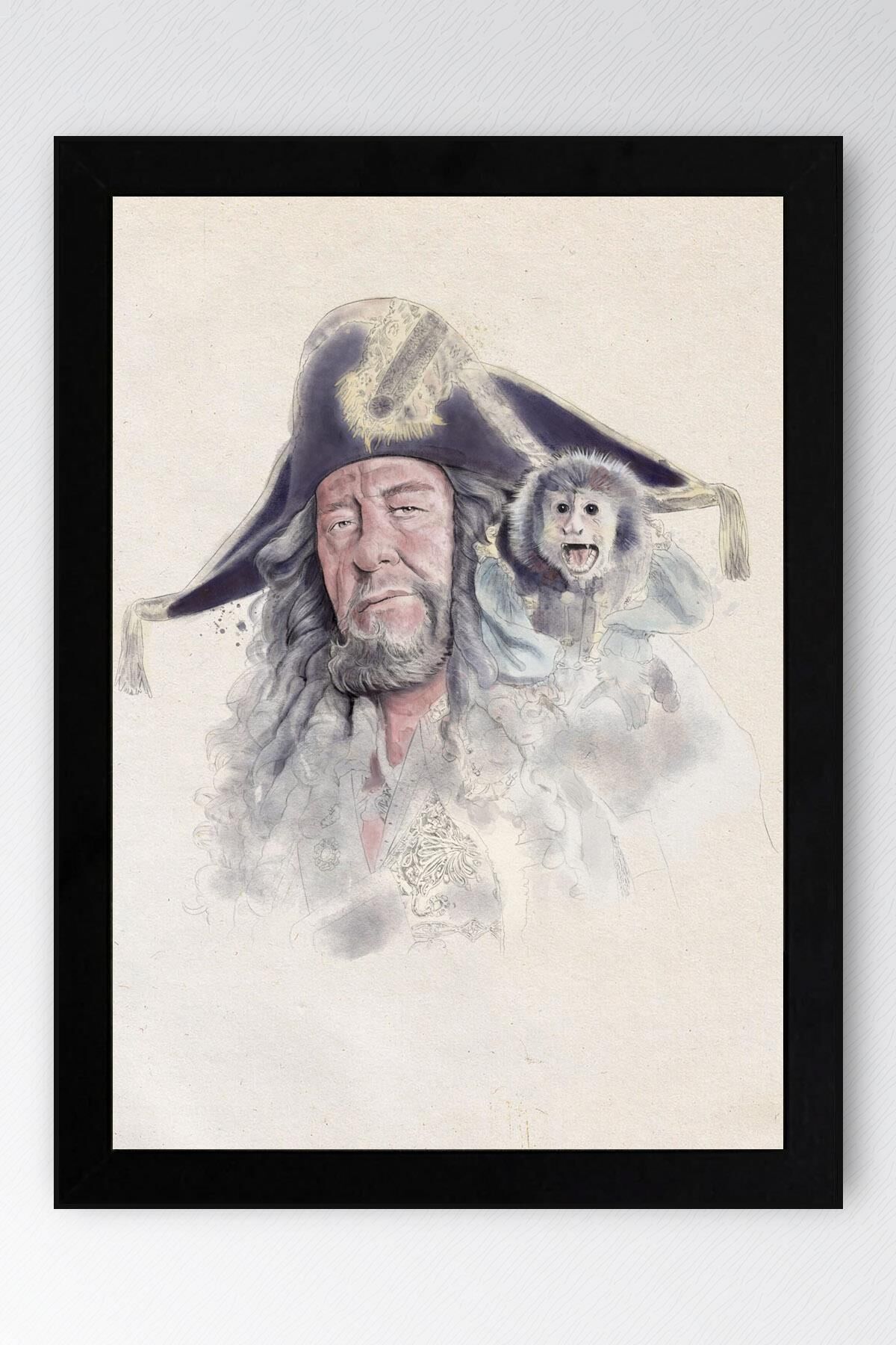 Karayip Korsanları Çerçeveli Tablo - Kaptan Hector Barbossa Film Posteri Tablo