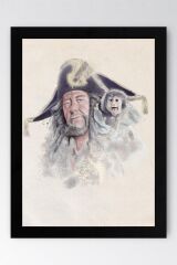Karayip Korsanları Çerçeveli Tablo - Kaptan Hector Barbossa Film Posteri Tablo