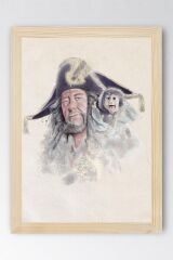 Karayip Korsanları Çerçeveli Tablo - Kaptan Hector Barbossa Film Posteri Tablo