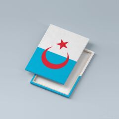 Suriye Türkmenleri Bayrağı Kanvas Tablo 40x55cm Dekoratif Tablo
