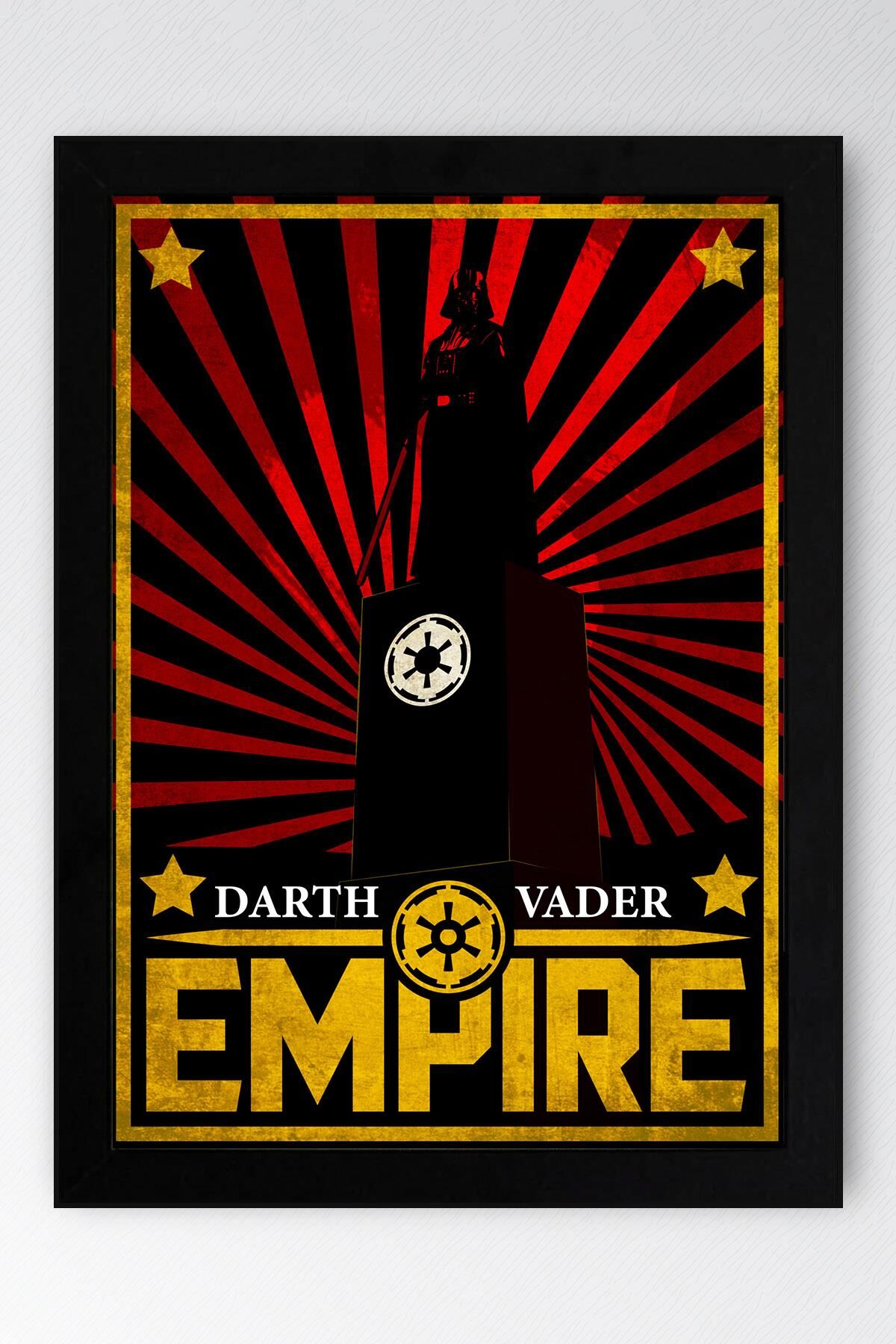 Star Wars Darth Vader Empire Çerçeveli Tablo - Uzay Savaşları Fim Posteri Tablo