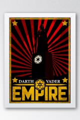 Star Wars Darth Vader Empire Çerçeveli Tablo - Uzay Savaşları Fim Posteri Tablo