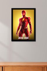 Adalet Birliği The Flash Çerçeveli Tablo - Justice League Poster Tablo