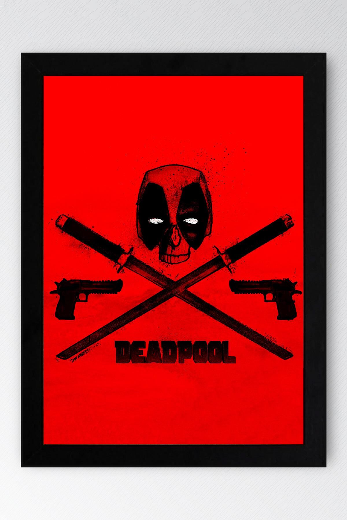 Deadpool Logo Çerçeveli Tablo - Marvel Film Poster Tablo