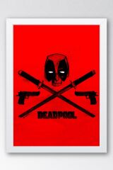 Deadpool Logo Çerçeveli Tablo - Marvel Film Poster Tablo
