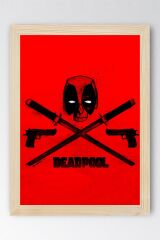 Deadpool Logo Çerçeveli Tablo - Marvel Film Poster Tablo