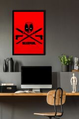 Deadpool Logo Çerçeveli Tablo - Marvel Film Poster Tablo