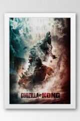 Godzilla vs Kong Çerçeveli Tablo - Film Posteri Tablo