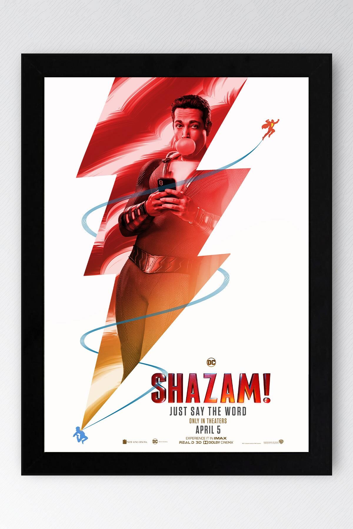 Shazam Çerçeveli Tablo - Shazam Fim Posteri Tablo