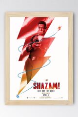 Shazam Çerçeveli Tablo - Shazam Fim Posteri Tablo