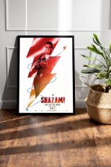 Shazam Çerçeveli Tablo - Shazam Fim Posteri Tablo