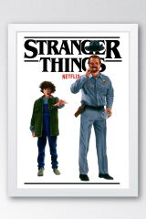 Stranger Things Jim Hopper Çerçeveli Tablo - Dizi Posteri Tablo