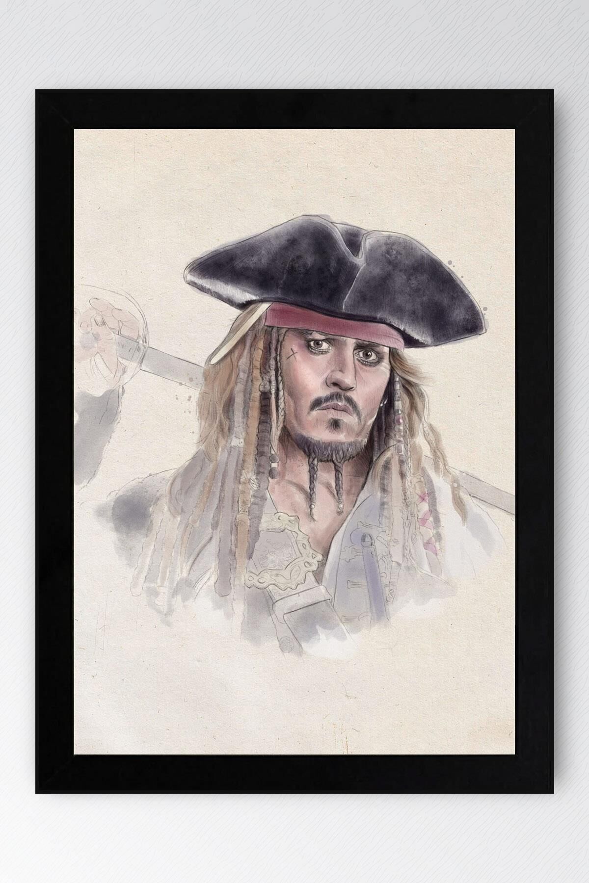 Karayip Korsanları Çerçeveli Tablo - Jack Sparrow Film Posteri Tablo